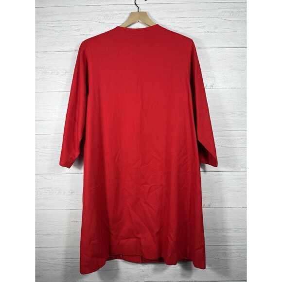 Modissa vintage wool coat womens red long button pockets large/ medium - Picture 2 of 10